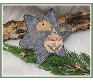 ADVENTSKALENDER 6. Dezember - 16 Anhänger Weihnachtskugeln Doodle